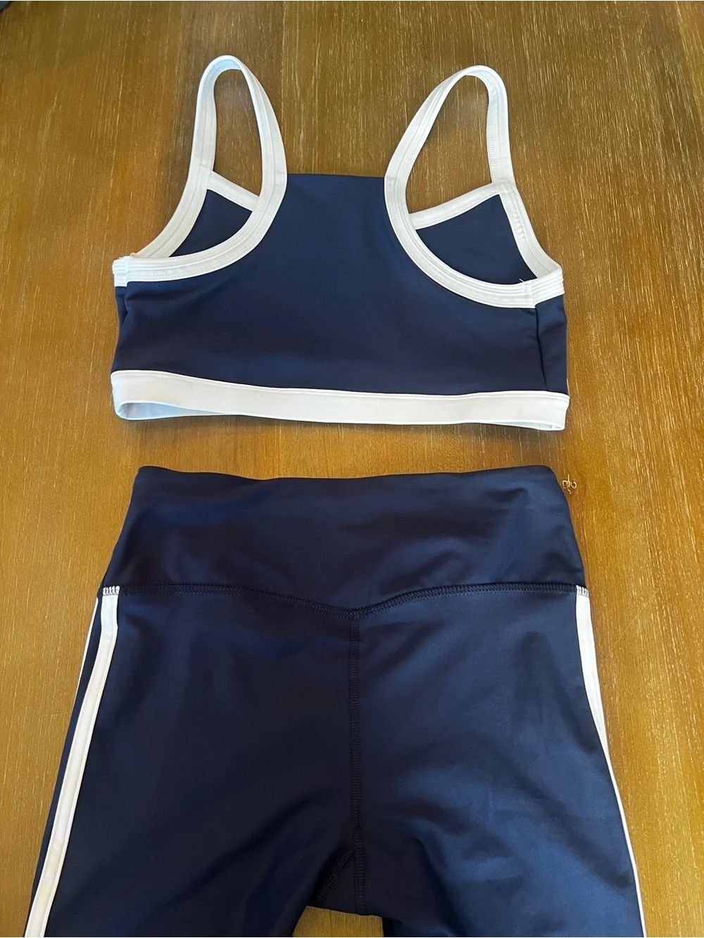 NWT Camila Coelho Navy & White High-Waist Leggings Set M